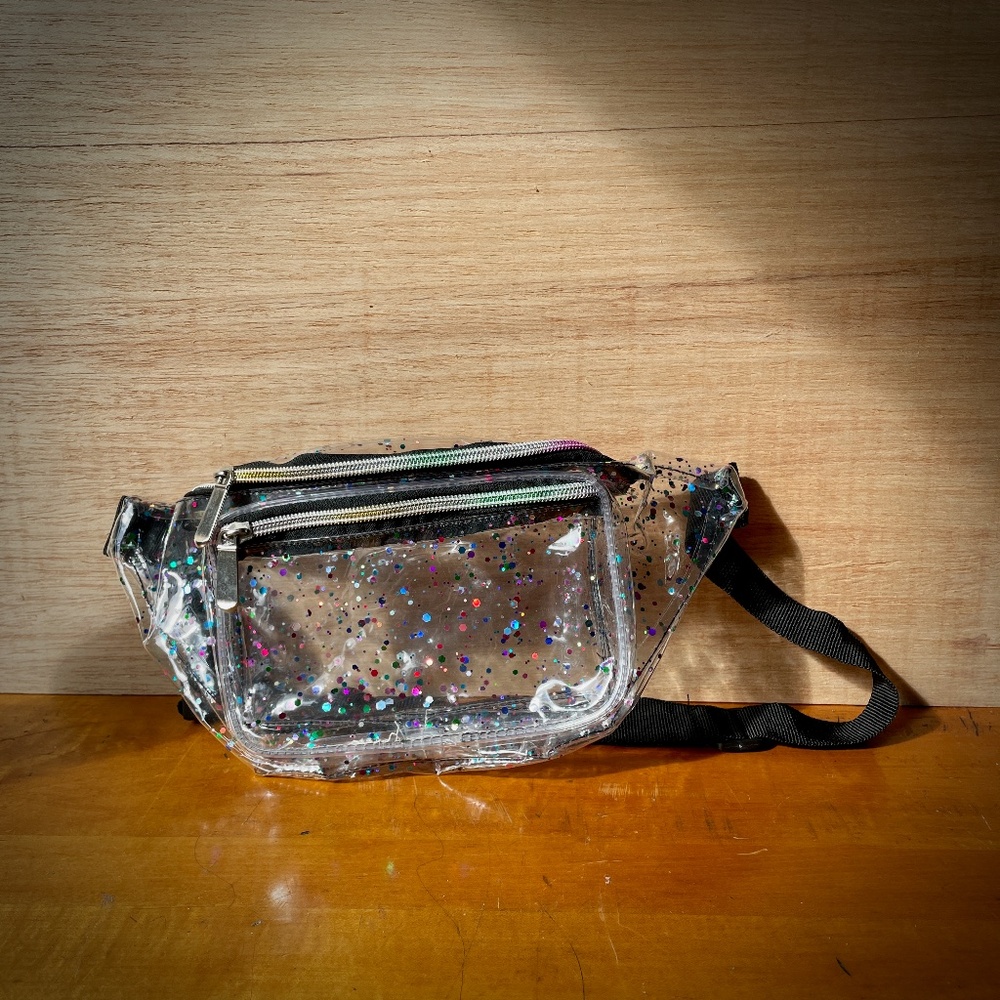Clear Glitter Hip Bag